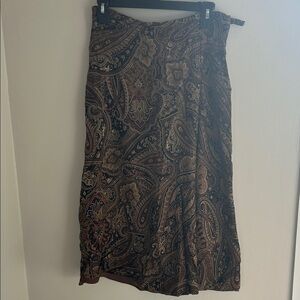 🤎Paisley Patterned Brown Skirt